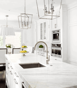 white kitchen countertop