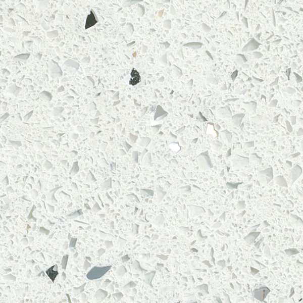Sparkling White Quartz Countertop Example