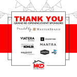 Thank You to our Battle Creek Event Sponsors: Masterbrand, Viatera, Cosentino, Mantra, Kemper, Kohler, Waypoint Cabinets, Almo Distributing