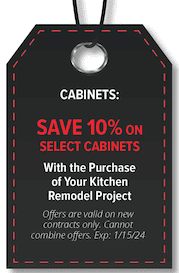 10% Off NEW Cabinets with Kitchen Remodel